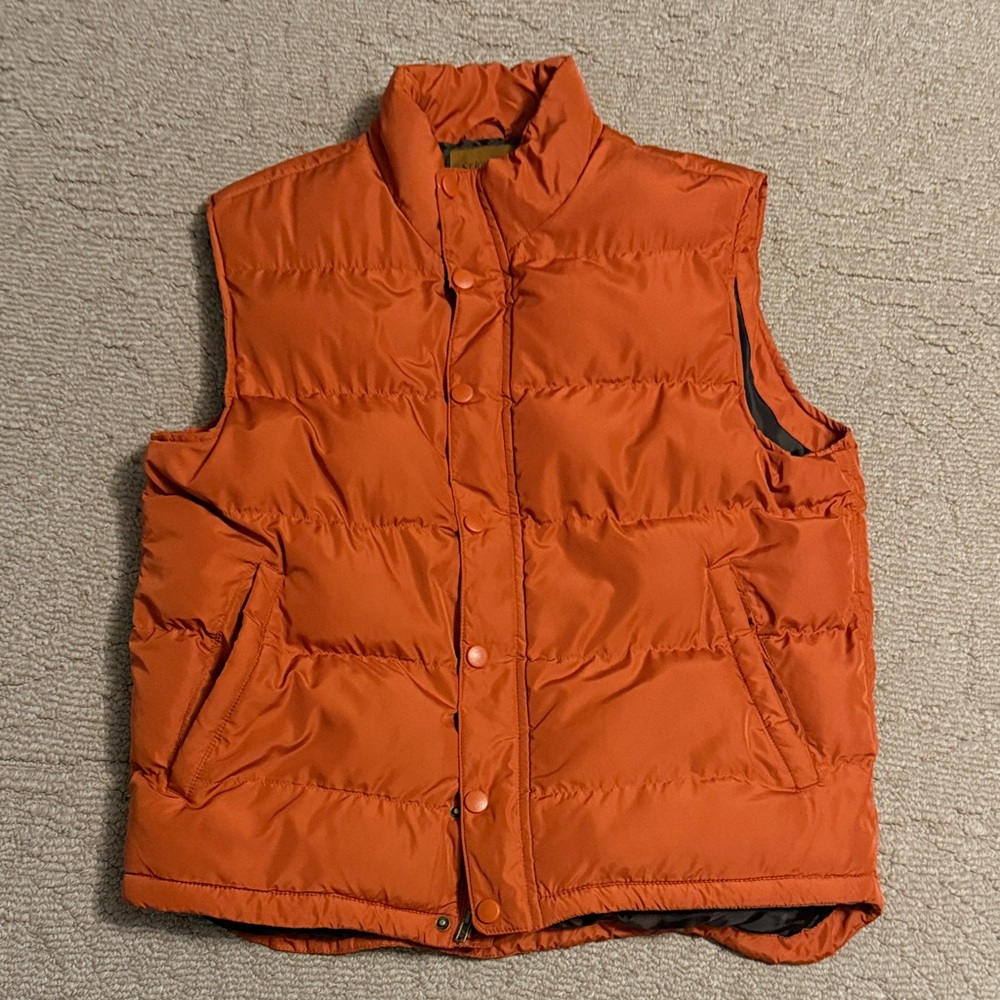 St. John's Bay Orange Puffer Vest Men
